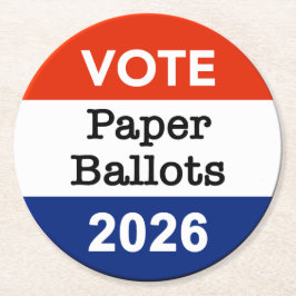 Vote Paper Ballots 2026 Midterm Election Paper Cup Runder Pappuntersetzer