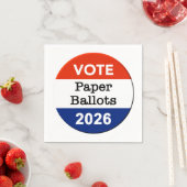 Vote Paper Ballots 2026 Midterm Election Paper Cup Serviette (Beispiel)