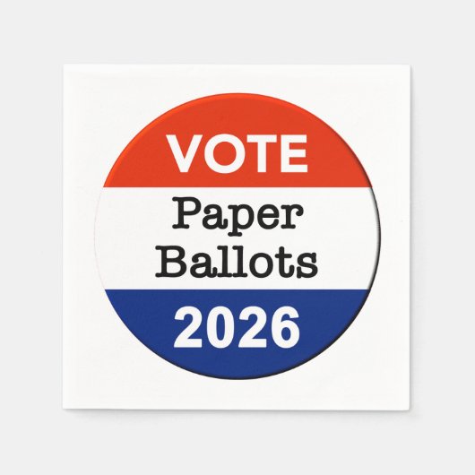 Vote Paper Ballots 2026 Midterm Election Paper Cup Serviette (Vorderseite)