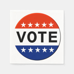 Vote Party Napkins Serviette