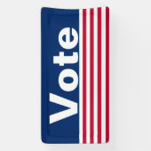 Vote Patriotic Red White und Blue Banner (Vertikal)