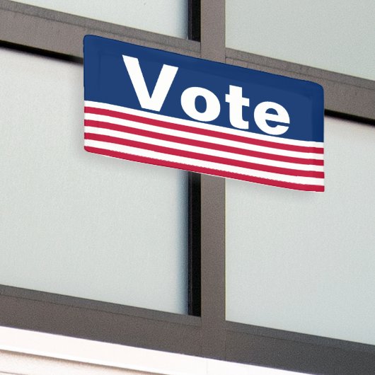 Vote Patriotic Red White und Blue Banner (Draußen Gebäude)