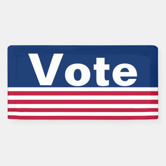 Vote Patriotic Red White und Blue Banner (Horizontal)