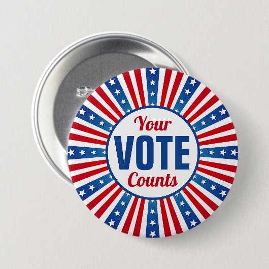 Vote Patriotic USA Button (Vorne & Hinten)