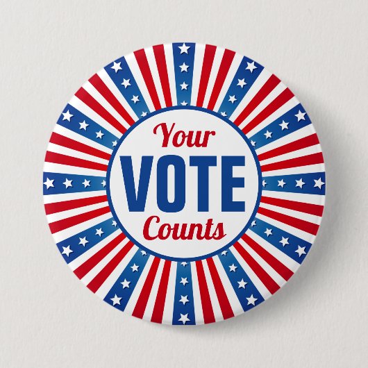 Vote Patriotic USA Button (Vorderseite)