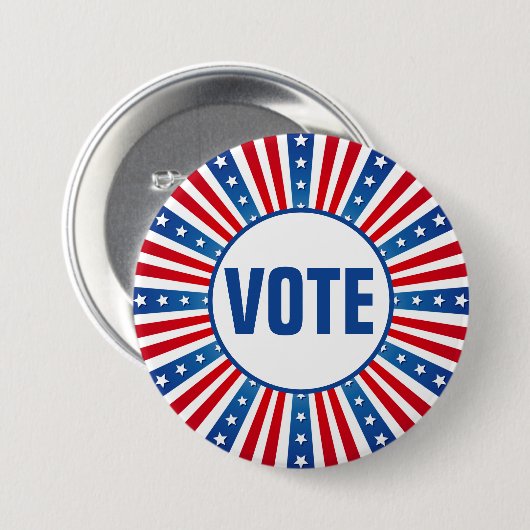 Vote Patriotic USA Button (Vorne & Hinten)