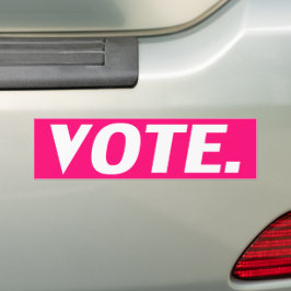"vote" Pink magenta fuchsia weißes Auto Autoaufkleber