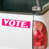 "vote" Pink magenta fuchsia weißes Auto Autoaufkleber (Auf Lkw)