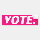 "vote" Pink magenta fuchsia weißes Auto Autoaufkleber (Vorne)