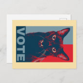 VOTE Postkarte mit vielen Halloween-Katzen (Vorne/Hinten)