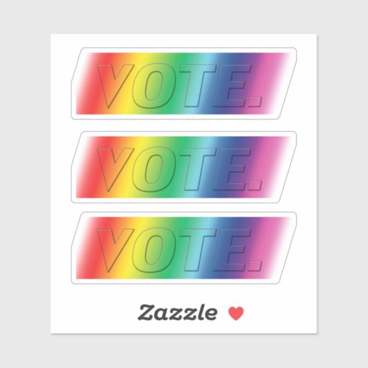 "vote" Pride lgbtq lgbt farben - Aufkleber (Blatt)