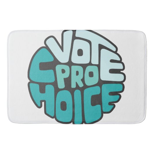 Vote Pro Choice Word Art Badematte (Vorderseite)