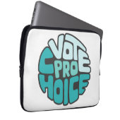 Vote Pro Choice Word Art Laptopschutzhülle (Vorne Rechts)