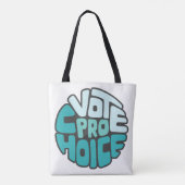 Vote Pro Choice Word Art Tasche (Rückseite)