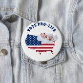 VOTE PRO-LIFE Baby American Flag USA Button (Beispiel)