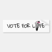 Vote Pro-Life Baby Footprint Autoaufkleber (Vorne)