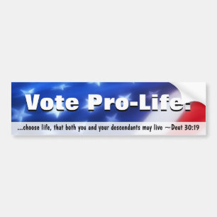 Vote Pro Life, konservativer Patriotiker Autoaufkleber
