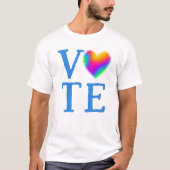 VOTE Rainbow Heart T - Shirt (Vorderseite)