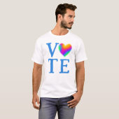 VOTE Rainbow Heart T - Shirt (Vorne ganz)