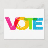 Vote Rainbow Letters Custom Postkarte (Vorderseite)