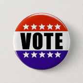 Vote Red White and Blue Patriotic Button (Vorderseite)