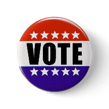 Vote Red White and Blue Patriotic Button