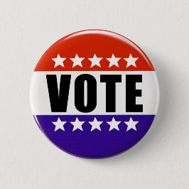 Vote Red White and Blue Patriotic Button