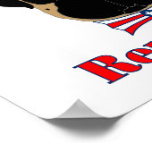 Vote rePUGlican Funny Mops in Red White Blue Hat Poster (Ecke)