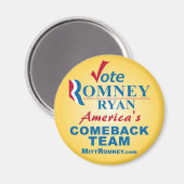 Vote Romney Ryan - Anti Obama Magnet (Vorderseite/Rückseite)