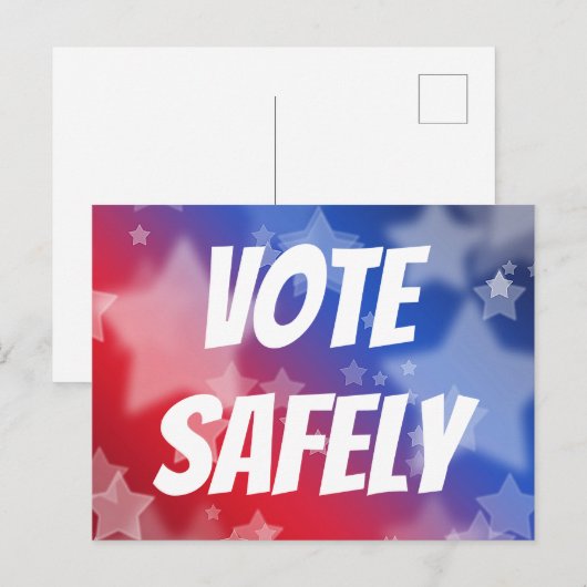 Vote Safely Postkarte (Vorne/Hinten)