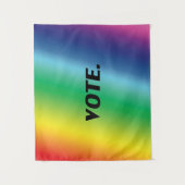 "Vote" Stolz lgbtq lgbt Regenbogenfarben Wandteppich (Vorderseite)