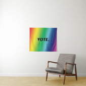 "Vote" Stolz lgbtq lgbt Regenbogenfarben Wandteppich (Beispiel (Horizontal))