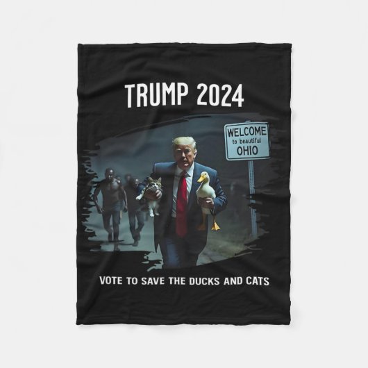 Vote To Save The Duck And Cats Trump President 202 Fleecedecke (Vorderseite)