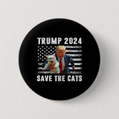 Vote Trump 2025 Funny Save The Cats Button (Vorderseite)