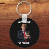 Vote Trump For Peanut The Squirrel 5  Schlüsselanhänger (Vorderseite)