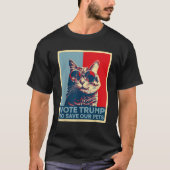 Vote Trump To Save Our Pets 2024 Poster Trump Cats T-Shirt (Vorderseite)