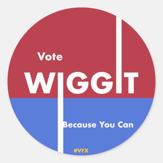 Vote Wiggit Sticker (Vorderseite)