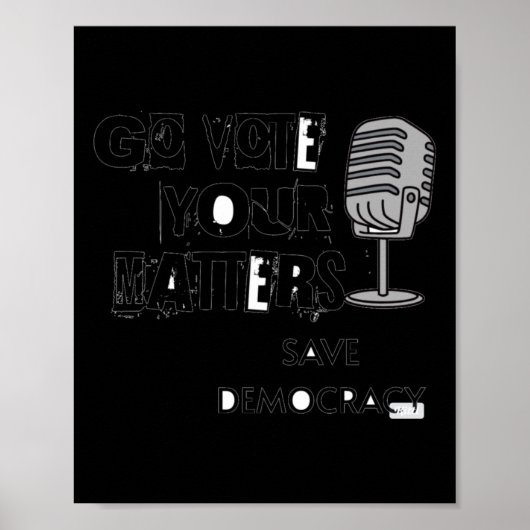 Vote your voice's Rett Democracy Sticker Poster (Vorne)