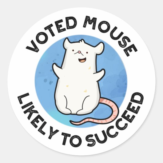 Voted Mouse wird wahrscheinlich zu einem erfolgrei Runder Aufkleber (Vorderseite)