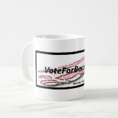 VoteForBacon.com-Tasse Kaffeetasse (Vorderseite Links)
