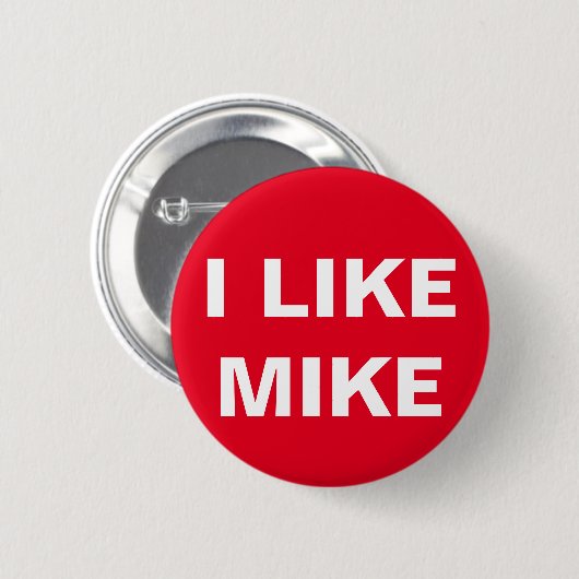 #VoteMikeWilliams I mögen Mike-roten Knopf Button (Vorne & Hinten)