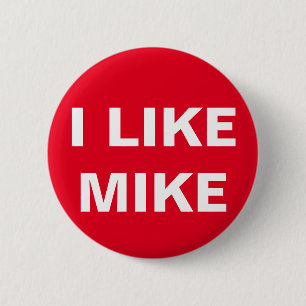 #VoteMikeWilliams I mögen Mike-roten Knopf Button