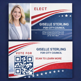 Voter Election Campaign Photo QR Code Visitenkarte