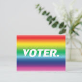 "Voter" Pride lgbtq lgbt Regenbogenfarben Postkarte (Stehend Vorderseite)