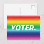 "Voter" Pride lgbtq lgbt Regenbogenfarben Postkarte (Vorne/Hinten)