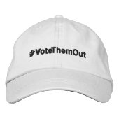 #VoteThemOut - politischer Protest Bestickte Baseballkappe (Vorderseite)