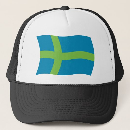 Votic People Flag Hat Truckerkappe (Vorderseite)