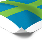 Votic People Flag Poster Print (Ecke)