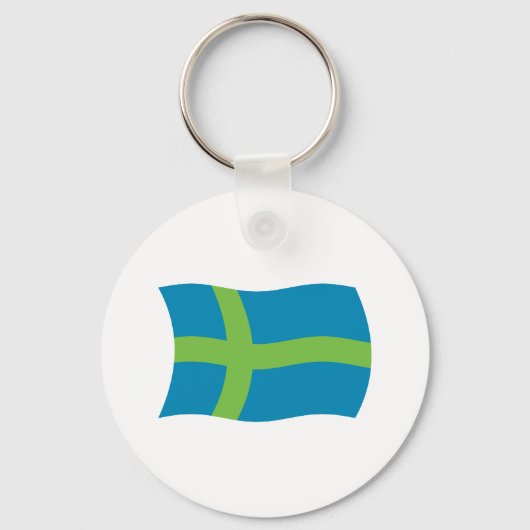 Votic People Flag Schlüsselanhänger (Vorderseite)