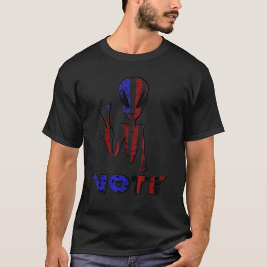 Voting Alien Election Day American Alien Election T-Shirt (Vorderseite)